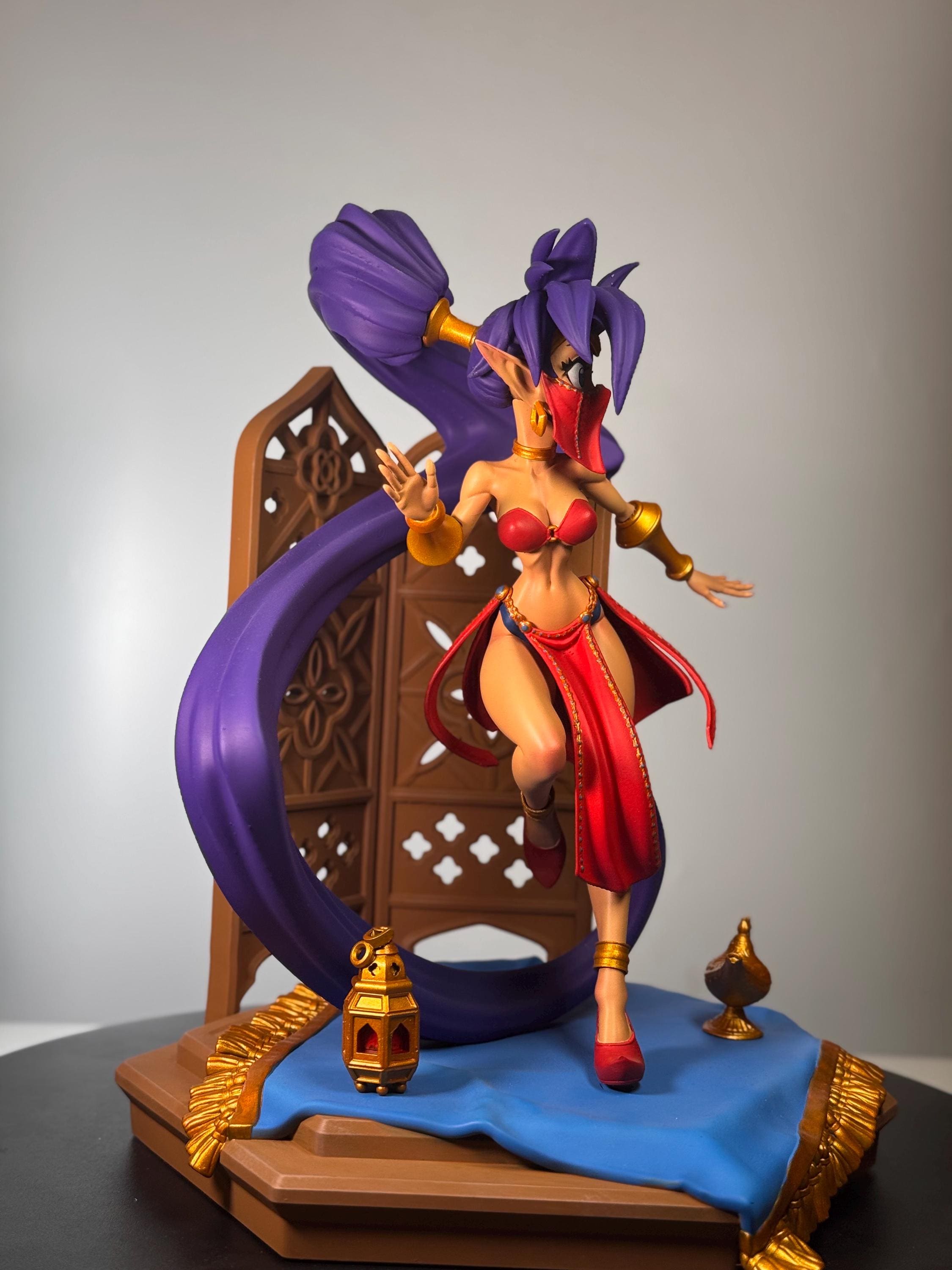Hand Painted Resin Desert Dancer Figure | Anime Inspired Fantasy Display Statue