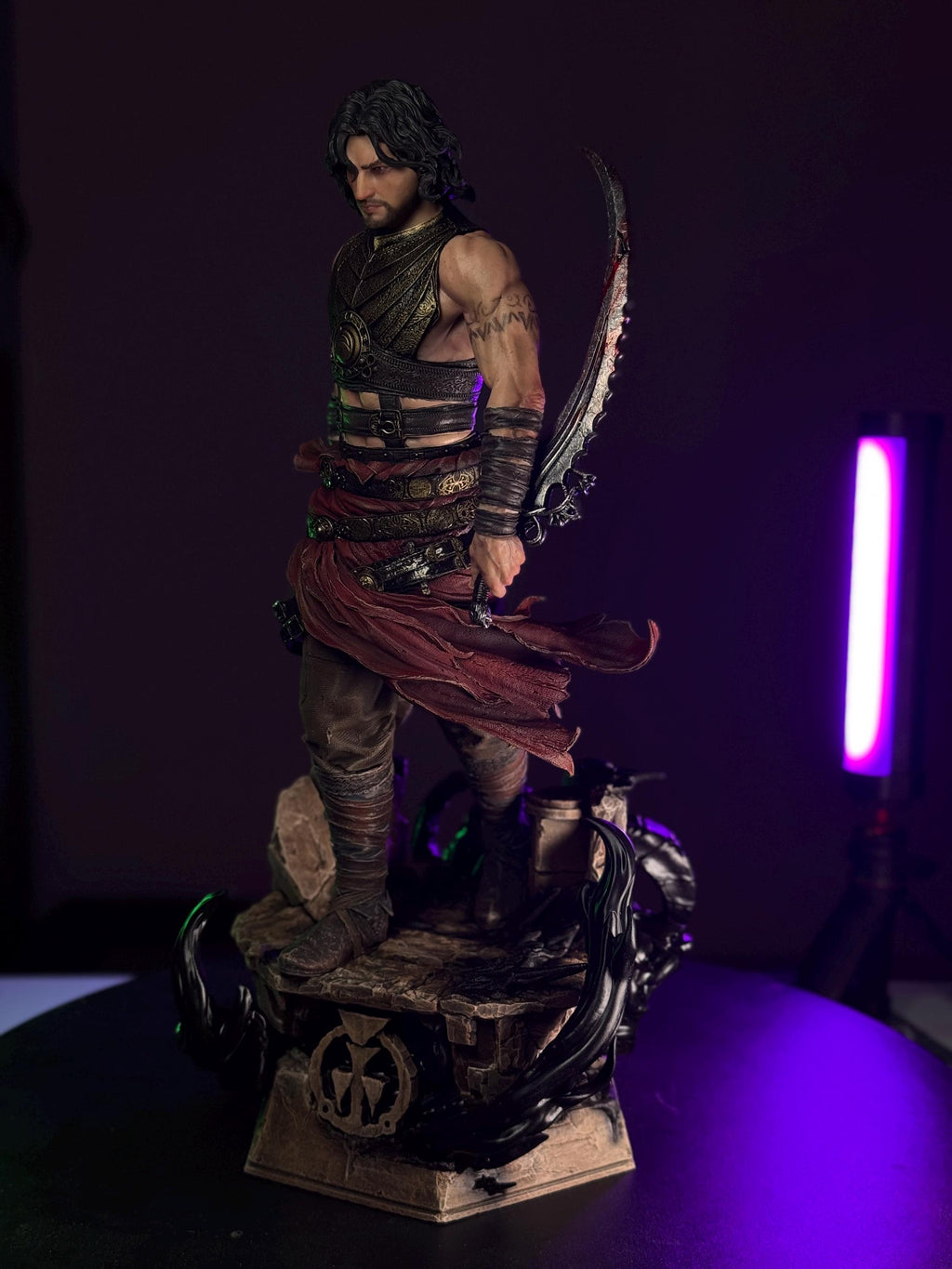 Dark Desert Warrior Statue – Hand Painted 1/6 Scale Resin Fantasy Assassin Figure