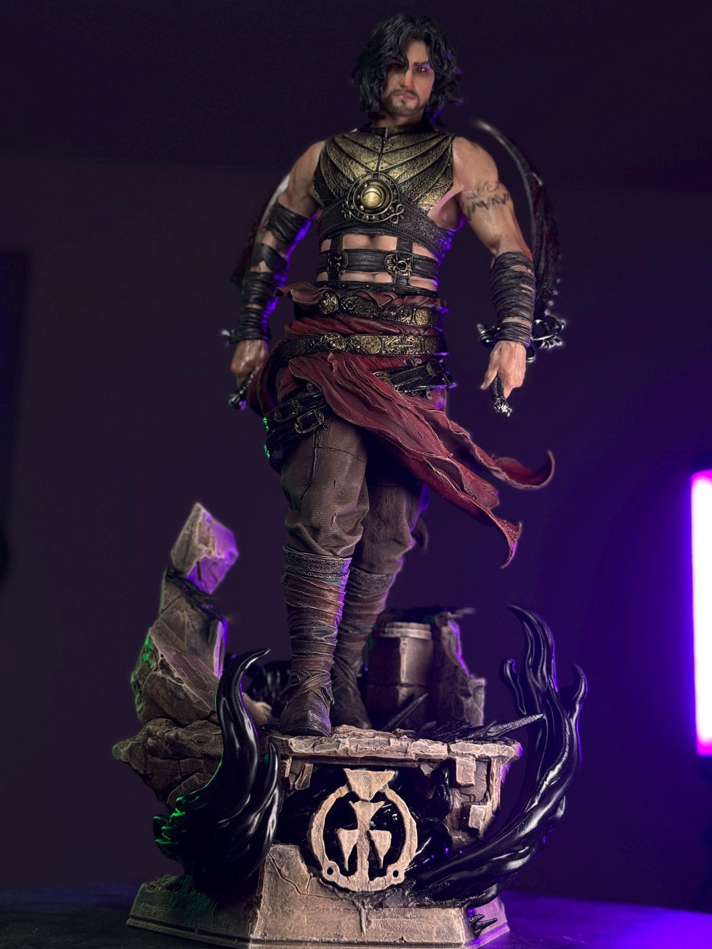 Dark Desert Warrior Statue – Hand Painted 1/6 Scale Resin Fantasy Assassin Figure