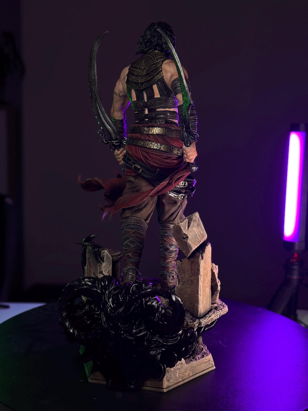 Dark Desert Warrior Statue – Hand Painted 1/6 Scale Resin Fantasy Assassin Figure
