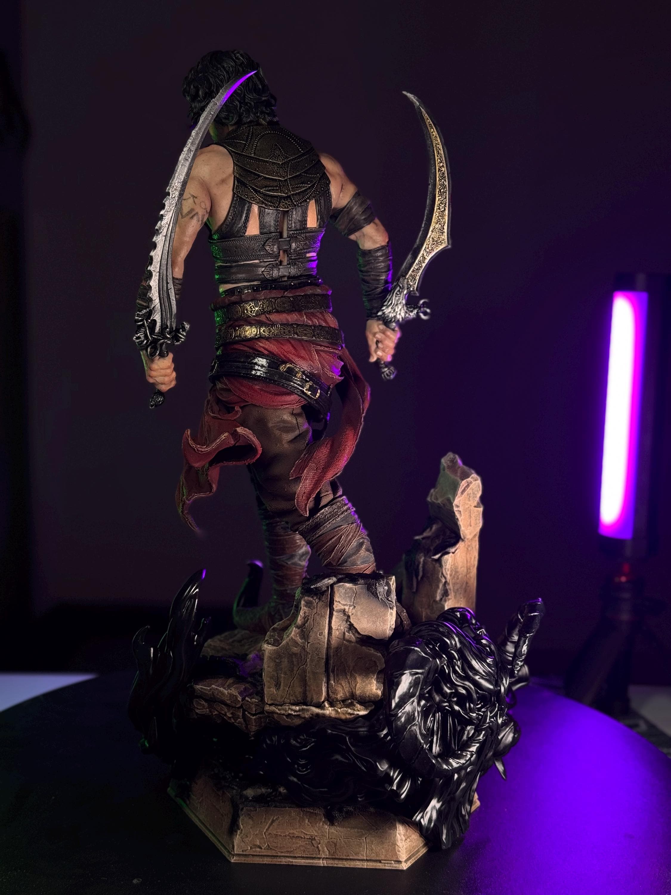 Dark Desert Warrior Statue – Hand Painted 1/6 Scale Resin Fantasy Assassin Figure