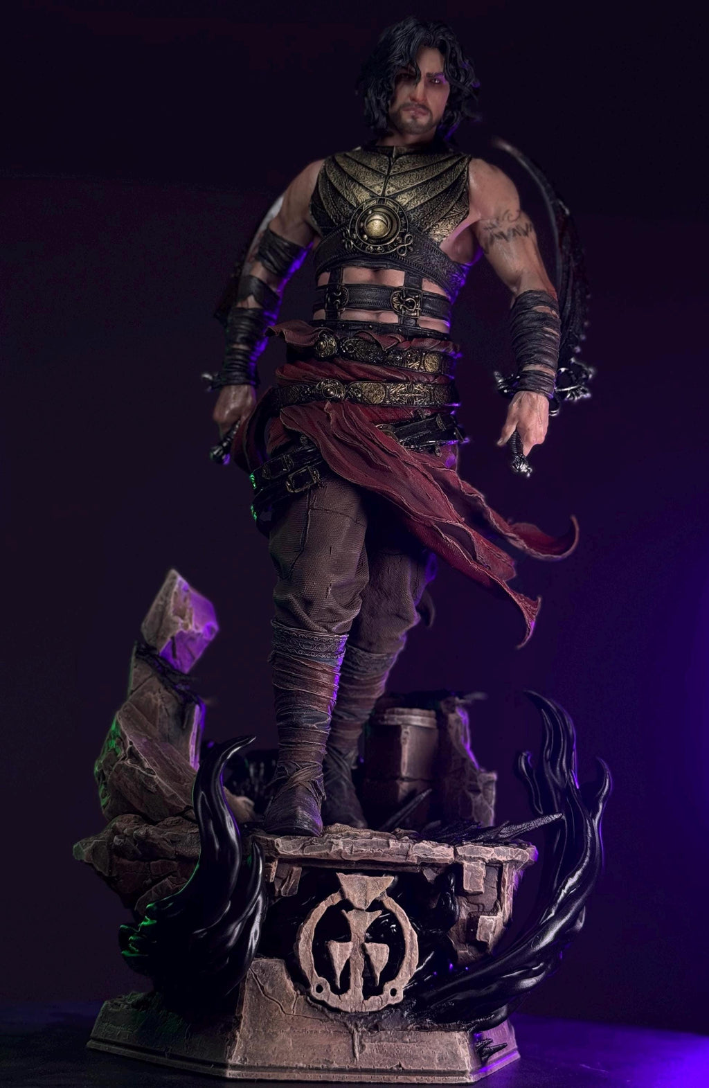 Dark Desert Warrior Statue – Hand Painted 1/6 Scale Resin Fantasy Assassin Figure