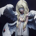 Seraphim Blind Angel Resin Statue – Six-Winged Celestial Hand-Painted Blindfolded Divine spirit 1/6