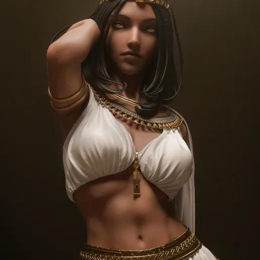 Egyptian Queen Cleopatra Resin Statue – Hand-Painted 1/6