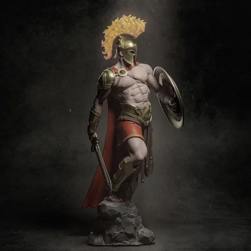 Greek God Ares Resin Statue – God of War Figure / Hand-Painted 1/6