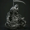 Grim Reaper Resin Statue – Hooded Angel of Death Figure with Scythe, Book of Souls & Skulls, Hand-Painted Gothic Horror 1/6