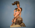 Amazon Warrior Statue – Fantasy Gladiator Pin Up Figure on Rocky Beach Base 1/6