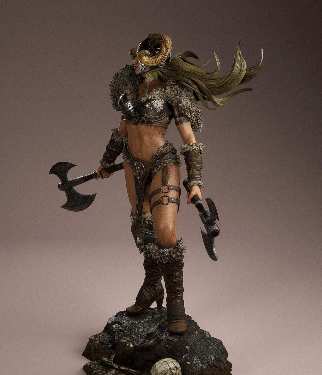Ragna Stormborn - Viking Warrior Female Berserker Resin Statue 1/6 hand painted
