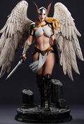 Brynhildr Valkyrie Resin Statue – Norse Mythology Winged Maiden Figure with Sword & Shield, Hand-Painted Fantasy Warrior 1/6