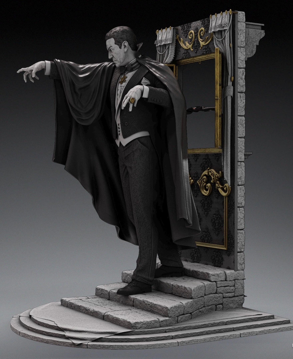 Count Dracula Statue - Classic Gothic Vampire Figure - 1/6 Scale - Horror Collector Gift