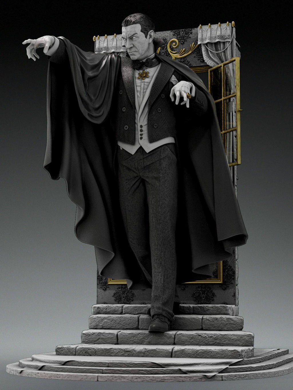 Count Dracula Statue - Classic Gothic Vampire Figure - 1/6 Scale - Horror Collector Gift