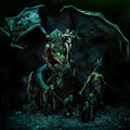 The Necromancer & Undead Dragon Diorama | 3D Printed Dark Fantasy Resin Figurine | 35cm