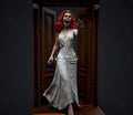1/6 Scale Vampire Bride in Doorway Diorama | 3D Printed Horror Resin Statue | 80s Retro Monster Collectible Art Figure Decor