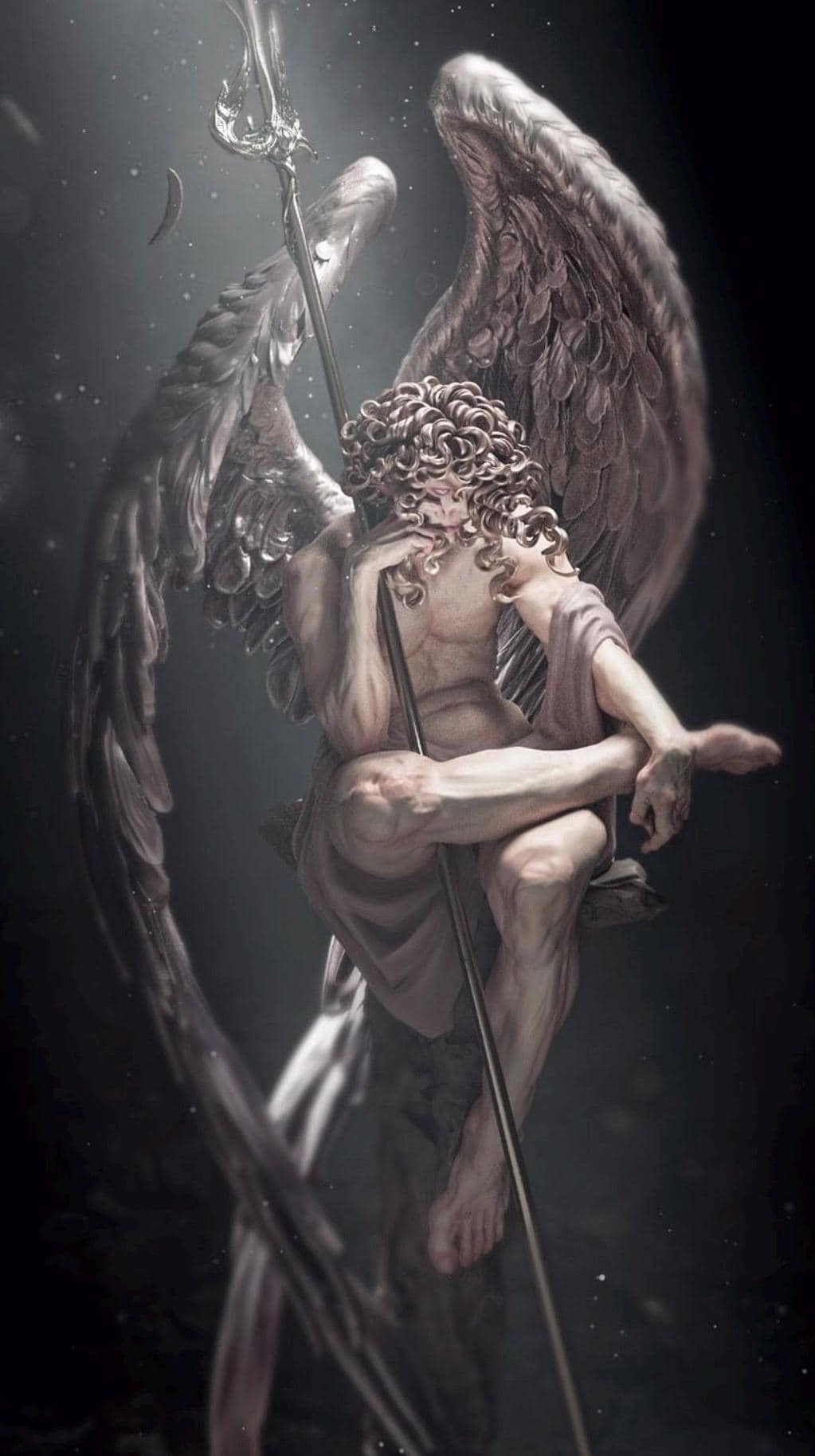 Lucifer Angel Before the Fall Resin Statue – Classical Fallen Angel Figure, Hand-Painted Dark Fantasy Art 1/6