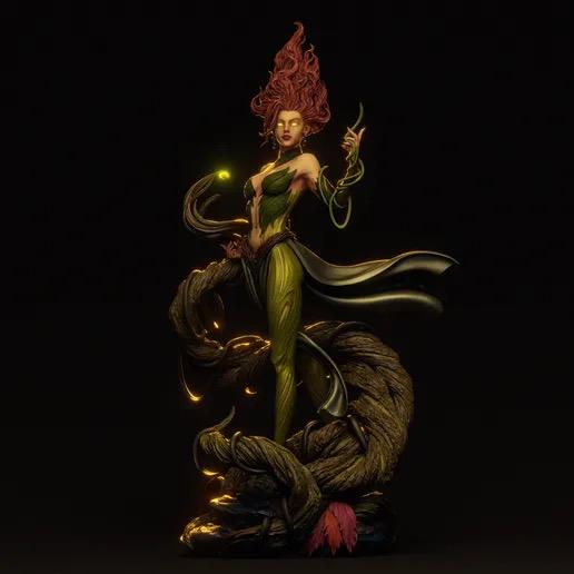Gaia Mother Earth Resin Statue – Greek Goddess Nature Dryad Figure, Hand-Painted Forest Spirit Sculpture, Botanical Fantasy Art Decor 1:6