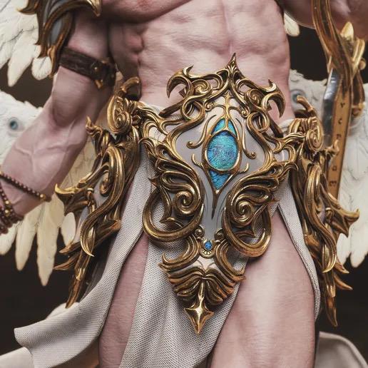 Cherubim Archangel Resin Statue – Celestial Warrior Angel Figure with Multi-Wings & Greatsword 1/6