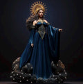 Goddess Nyx of the Night Resin Statue – Greek Primordial Deity Figure with Radiant Halo, Hand-Painted Celestial Queen 1/6