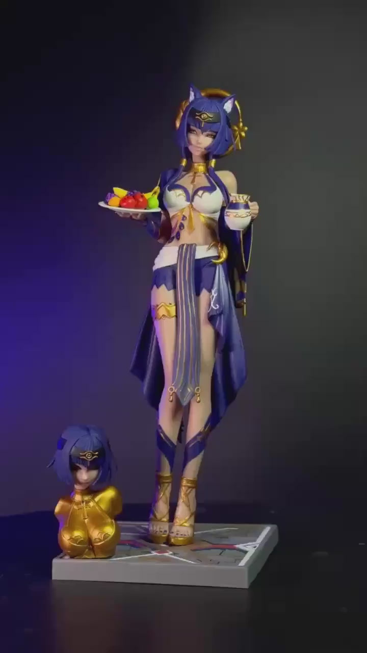 Custom Figurine of Elegant Hostess – hand Painted Statue