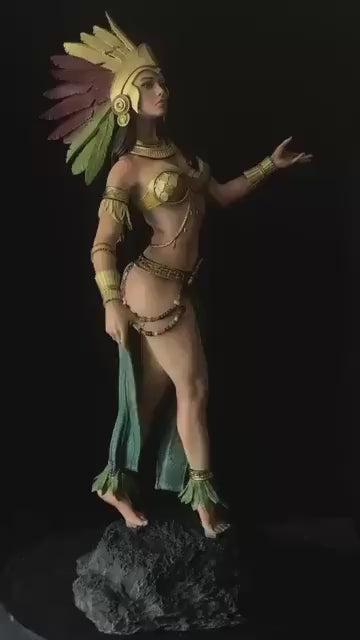 Aztec Goddess Statue 1/6 - hand painted