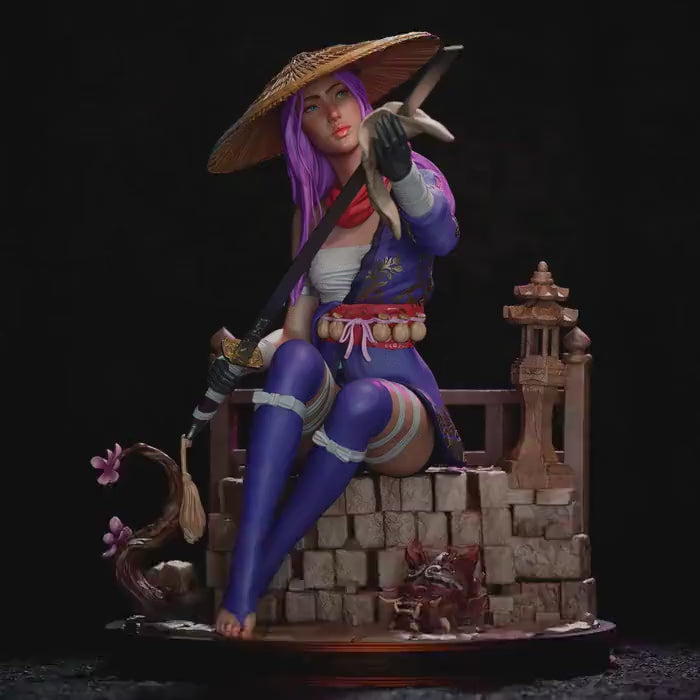 Samurai Kunoichi psy locke Figurine – 1/6 or 1/4 / hand painted