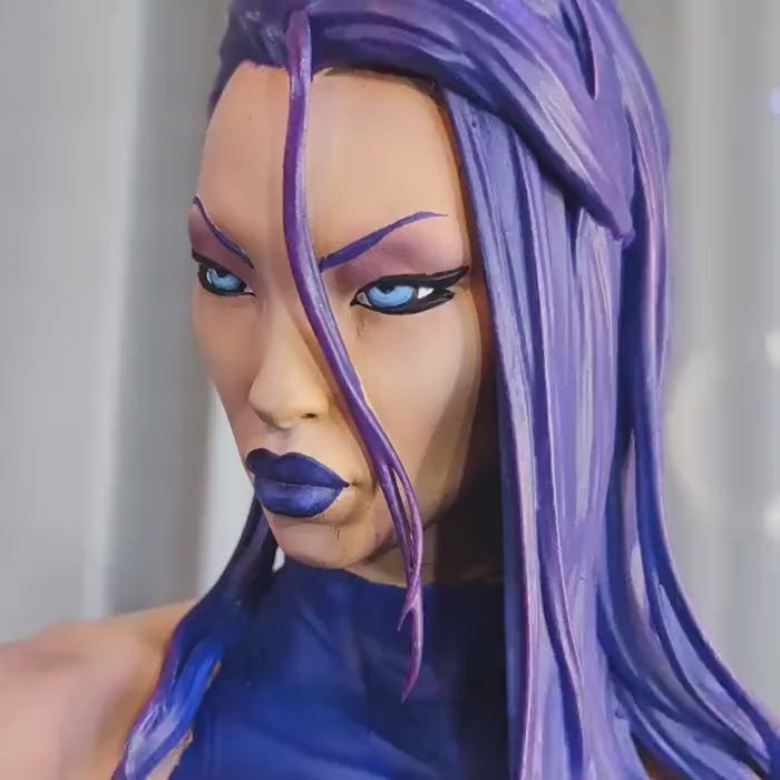 Purple Blade Heroine Figure Statue, Hand-Painted Resin Model