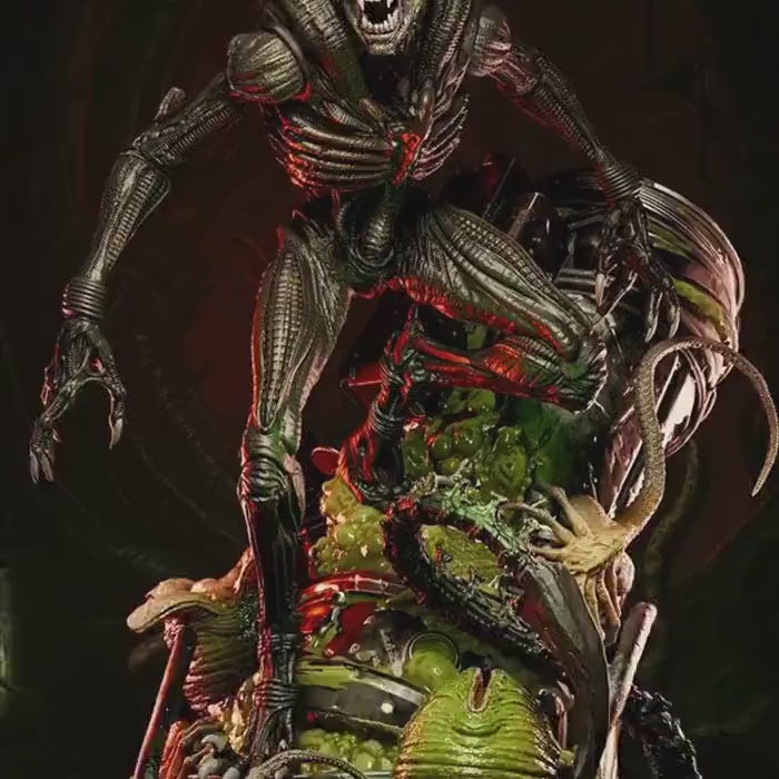 Bio-Terror Apex Predator – 1/6 Scale Custom xenomorph Figurine • hand Painted Horror Diorama