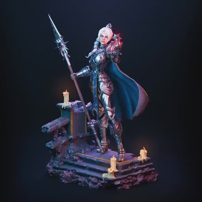 Arcane Shadow Sorceress Custom Figurine – Hand Painted 1/6 or 1/4 Scale Statue