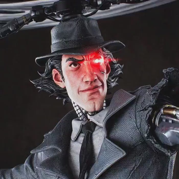 Cyborg Inspector Gadget Figurine – 1:6 Scale Hand-Painted, led eyes
