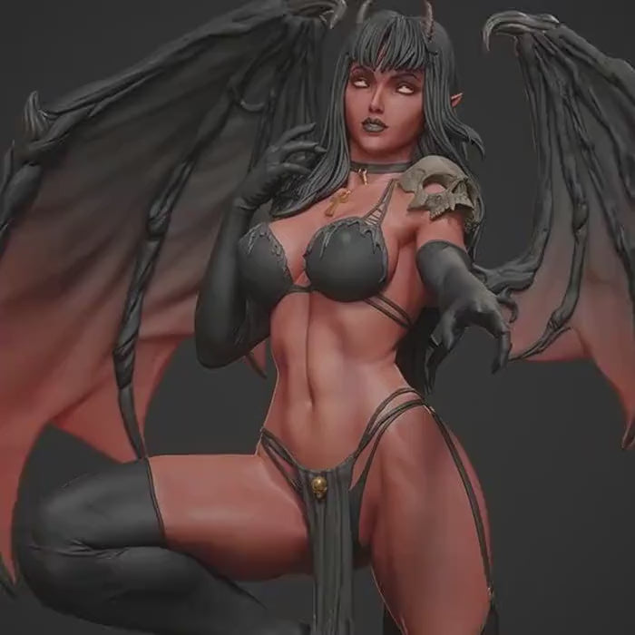 Succubus female Demon Custom Figurine | hand painted  Collectible | 1/6 scale