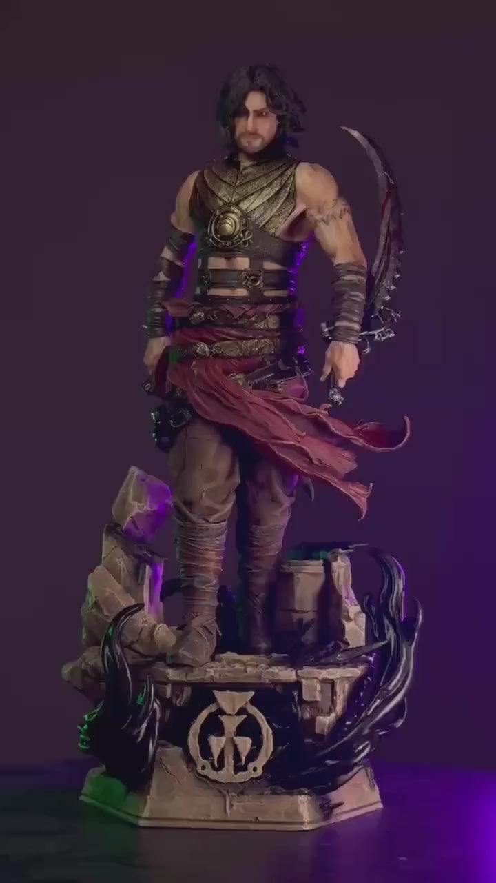 Dark Desert Warrior Statue – Hand Painted 1/6 Scale Resin Fantasy Assassin Figure