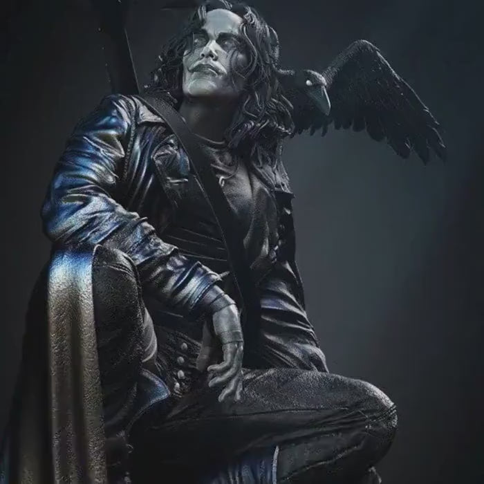 Brandon Lee Figure with Crow -  Raven's Wrath 60cm hand painted